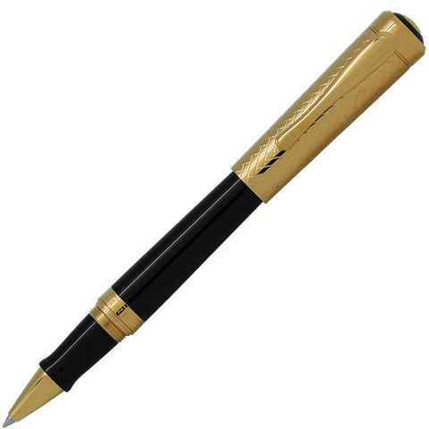 5280 Aspen Yellow Gold and Black Roller Ball Pen