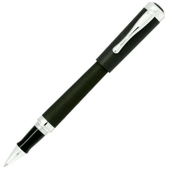 5280 Aspen Matte Carbon Fiber w/Rhodium Roller Ball Pen