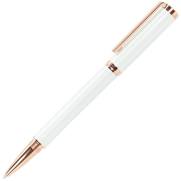 5280 Aspire Pearl White and Rose Gold Roller Ball Pen